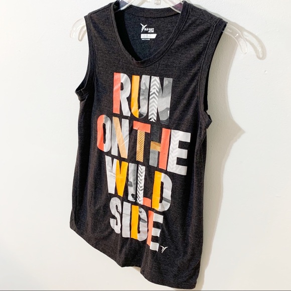 Old Navy Active Graphic Run Exercise Tank Top Tee Run on the Wild Side Girls XL - Picture 2 of 6